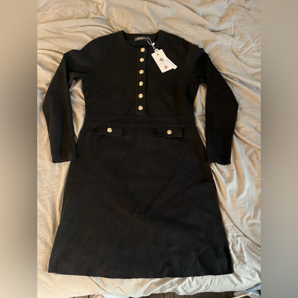 Black Button-Down Dress